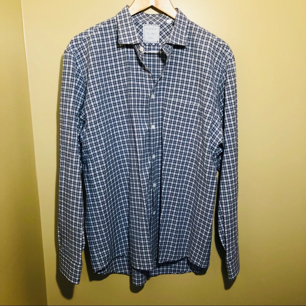 Billy Reid Men’s Blue Gingham print XL